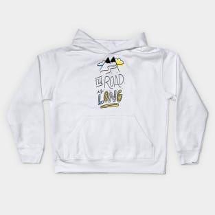 the road is long t-shirt Kids Hoodie